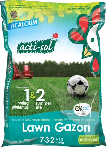 Engrais à pelouse Acti-Sol 7-3-2 - Printemps et été